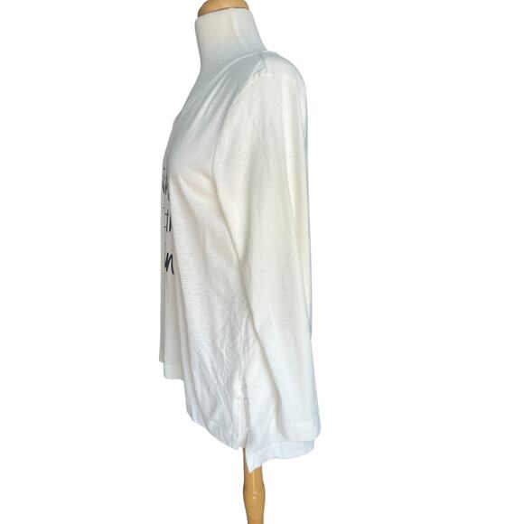 Chico's Zenergy Witch Way to the Wine Tee V Neck Halloween Size 1 Medium 8/10 - Picture 6 of 13